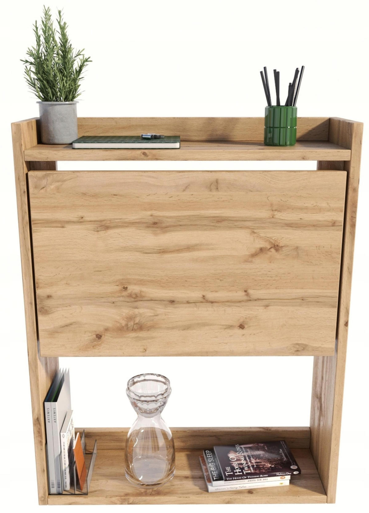 SCHREIBTISCH Klappbarer Wandregal Wotan Eiche 70/20/85 cm - Eiche Wotan, Holzwerkstoff (20/70/85cm) - Matkam Möbel