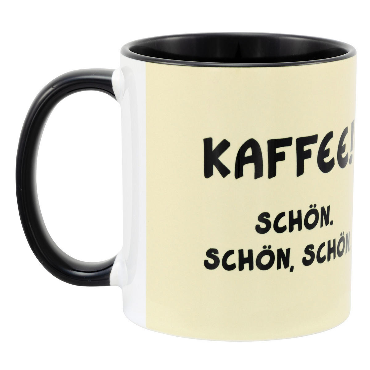 KAFFEEBECHER Ralph Ruthe Pete - Kaffee! Schön. Schön, schön. Beige 320 ml - Beige, Keramik (0.32L) - United Labels