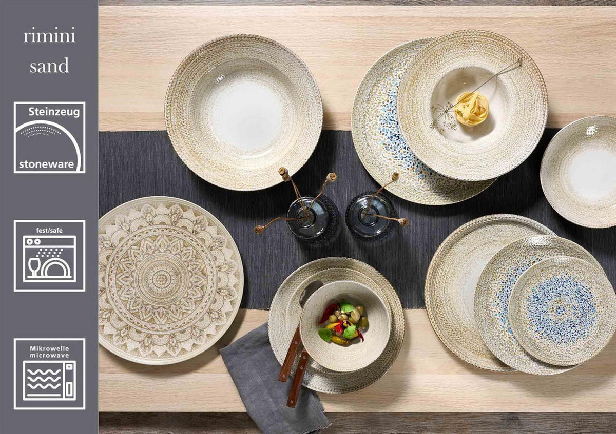 GOURMET-SET Rimini Mosaik beige 12er Set - Beige, Keramik (2/2/2cm) - Ritzenhoff Breker