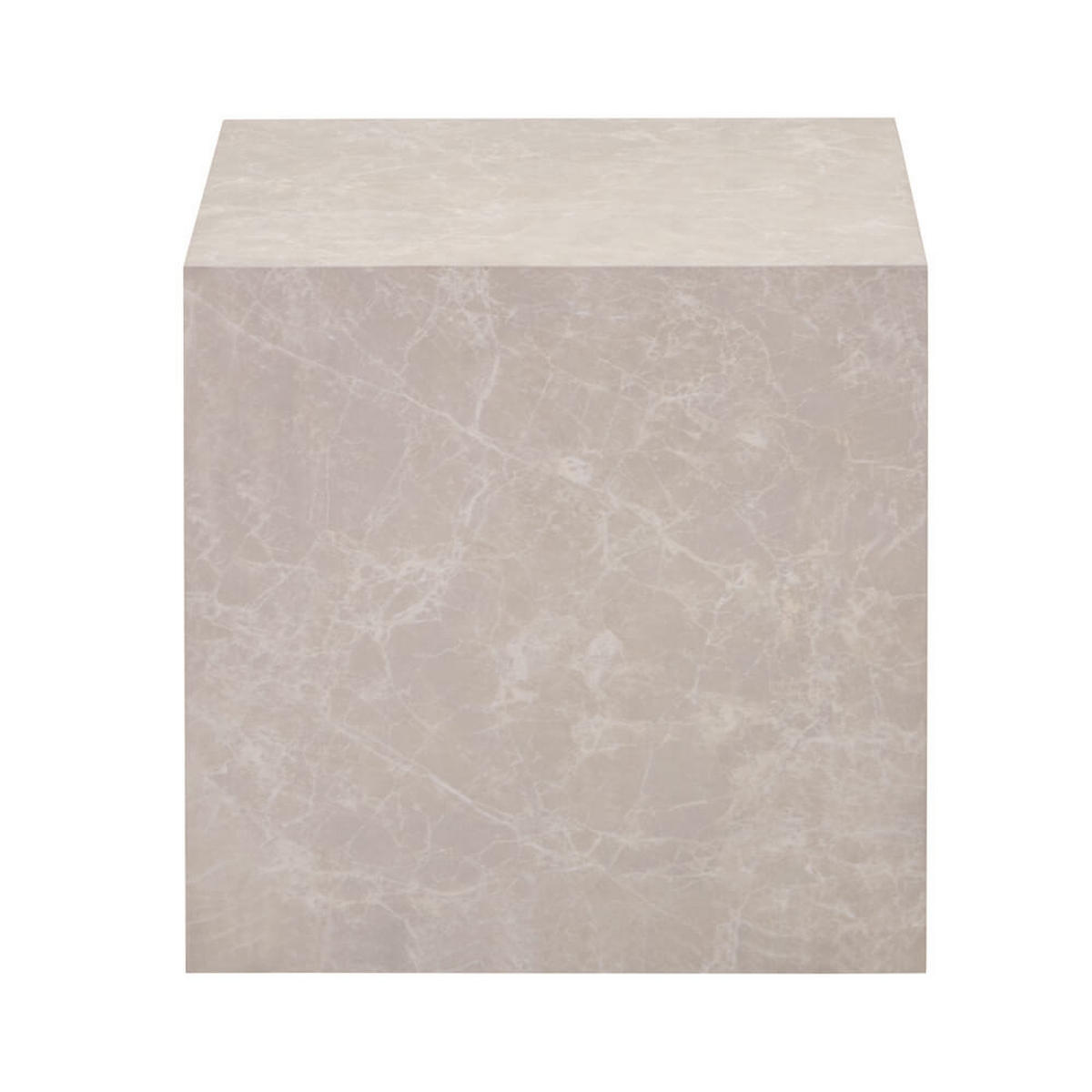 COUCHTISCH Marmor AMIRI M - 50 x 50 cm Beige - Beige, Holzwerkstoff/Textil (50/50/50cm) - Home Deluxe