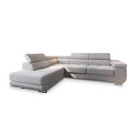 ECKSOFA APIRO L-S Creme Kordstoff mit Schlaffunktion - Creme, Holz (276/202cm) - MASSENO