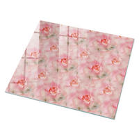 GLASPLATTE 80x60 cm – Rosenmuster - Braun, Glas (0.4/80/60cm) - ArtPrintCave