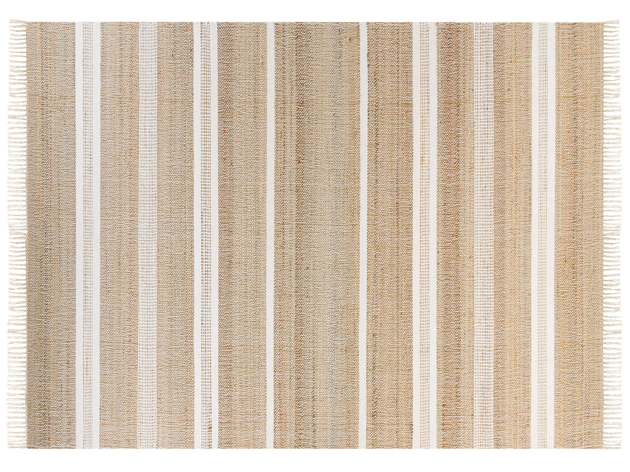 TEPPICH geflochten Talpur 230/160 cm - Beige, Naturmaterialien (160/230cm) - Beliani