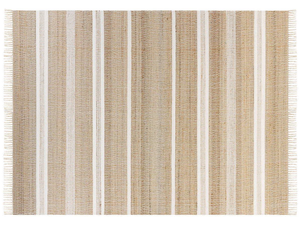 TEPPICH geflochten Talpur 230/160 cm - Beige, Naturmaterialen (160/230cm) - Beliani
