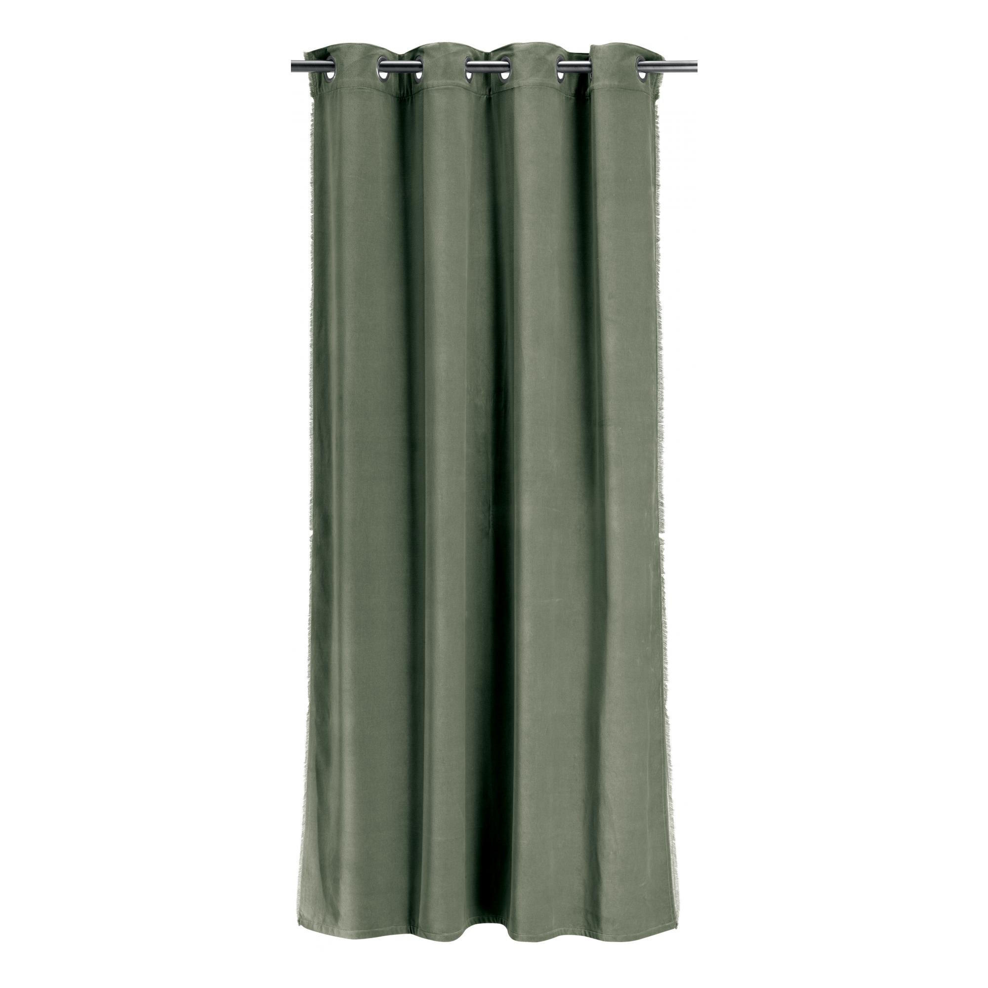 VORHANG Fara thymian 135 x 280 cm - Grün, Textil (135/280cm) - Vivaraise
