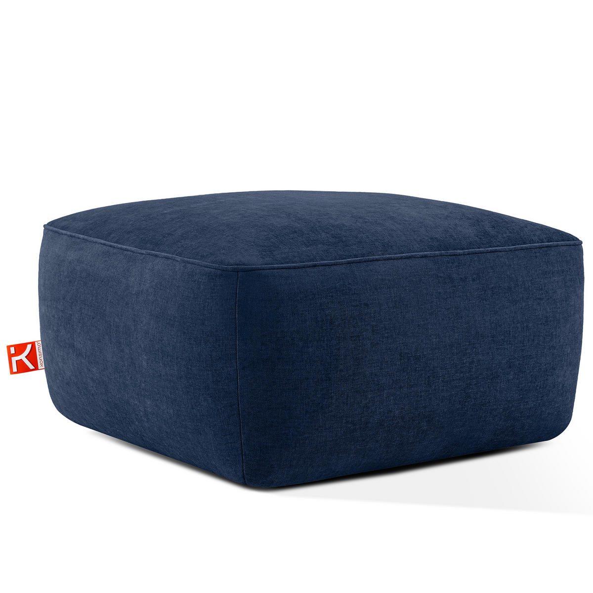 SITZHOCKER FUBBO, Dunkelblau - Dunkelblau, Holz/Holzwerkstoff (80/44/80cm) - KONSIMO®