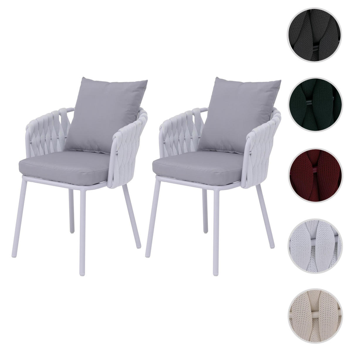 ZÁHRADNÁ STOLIČKA Svetlošedá - svetlosivá, kov (56/71/57cm) - MCW