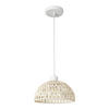 HÄNGELAMPE Alton - Weiß, Naturmaterialien/Metall (25/25/156cm) - lux.pro