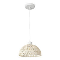HÄNGELAMPE Alton - Weiß, Naturmaterialien/Metall (25/25/156cm) - lux.pro