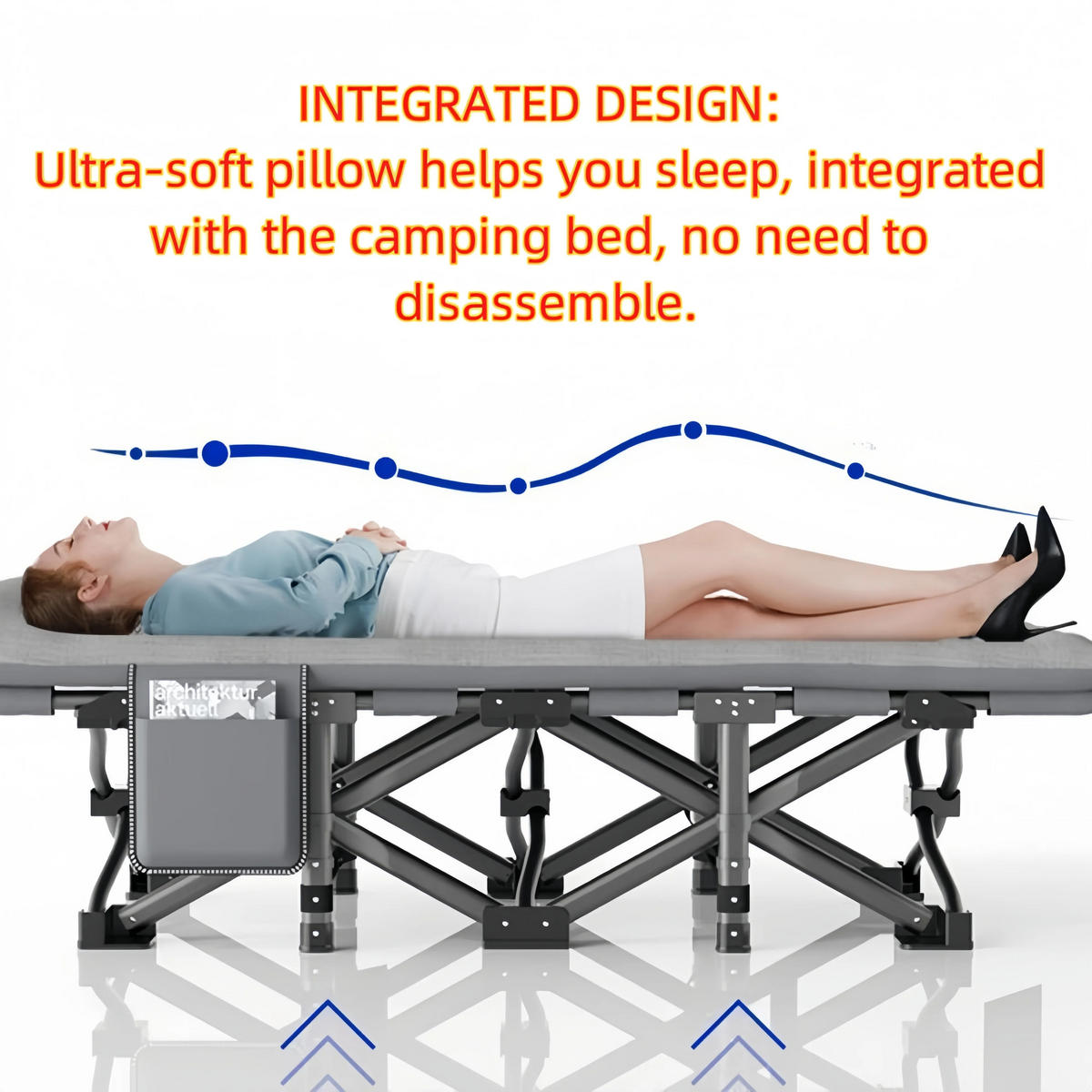 SONNENLIEGE Klappbar Grau für Büro, Outdoor & Garten - Grau, Textil/Metall (190/68cm) - Kaket
