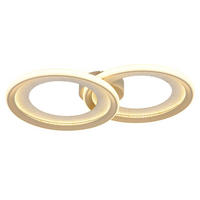 LED DECKENLEUCHTE GLITRA, Metall, Sand - Bernsteinfarben, Metall (52.5/31.5/9cm) - Globo Lighting