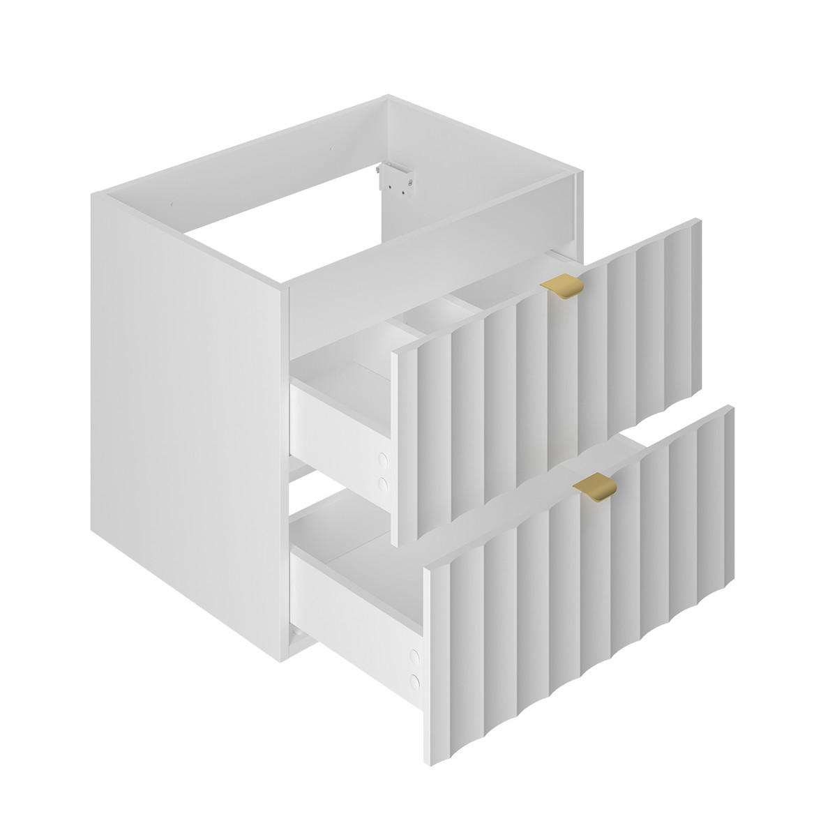 BADMÖBEL Lexa 2er-Set Weiß - Weiß, Holzwerkstoff (60/50/45.8cm) - Petits-meubles