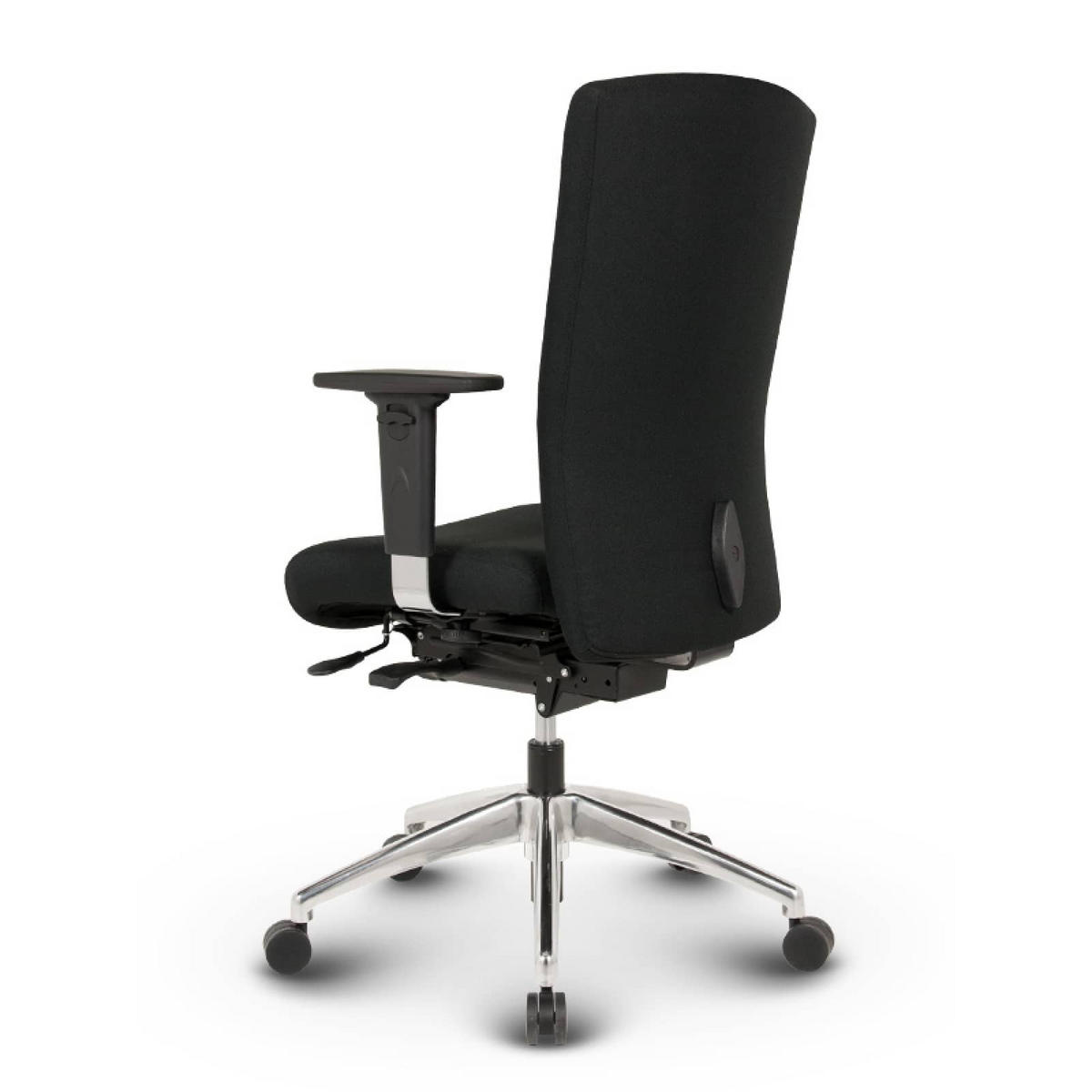 BÜROSTUHL Terox Stoff Schwarz - ergonomisch, 150 kg belastbar, Sitzhöhe 54-66cm - Schwarz, Kunststoff/Textil (65/106/60cm) - Versee