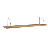 WANDREGAL Massivholz Metall Großes Industrial, Mango 100x22x25 cm - Braun, Holz (100/25/22cm) - KADIMA DESIGN