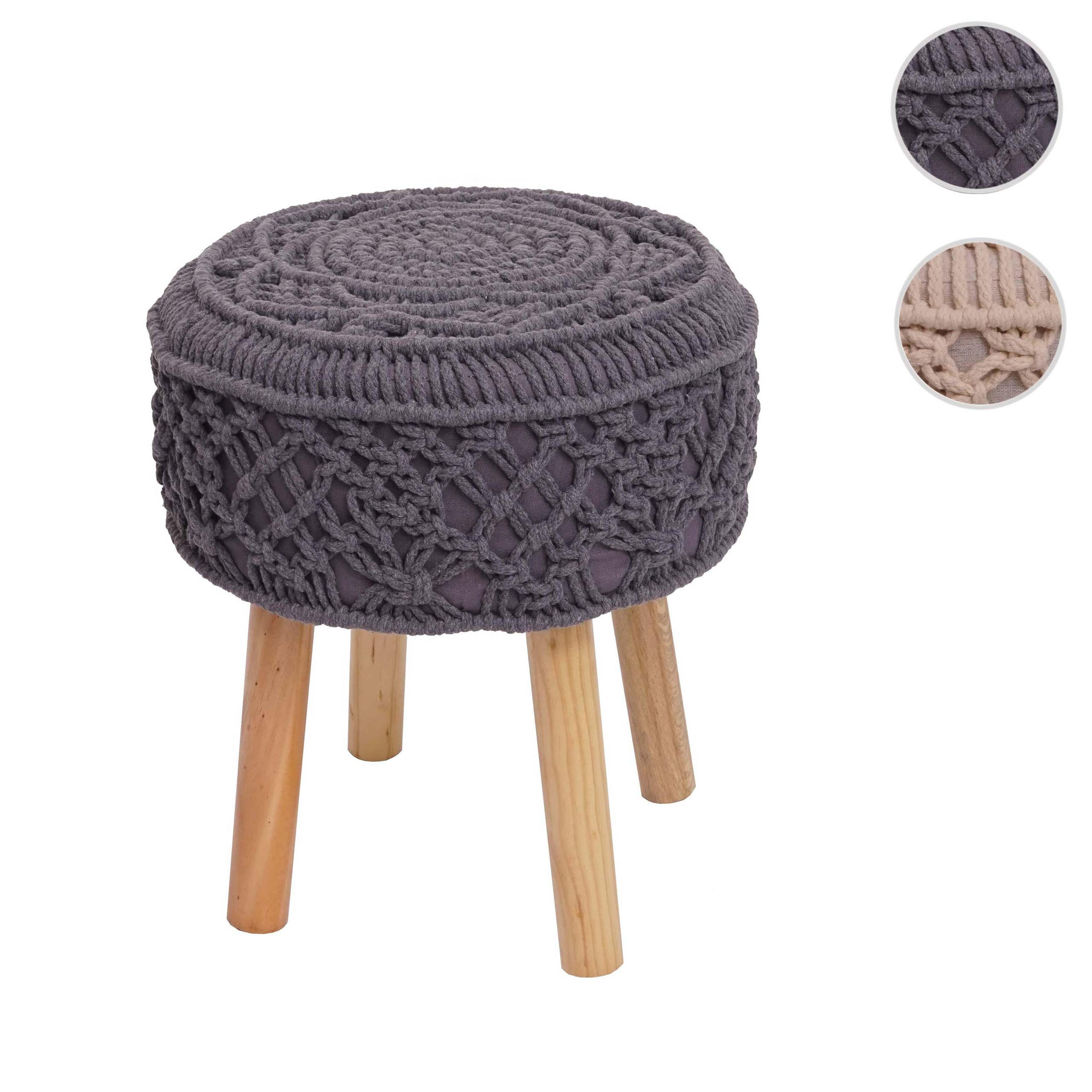 SITZHOCKER Grau - Grau, Textil (41/45/41cm) - MCW