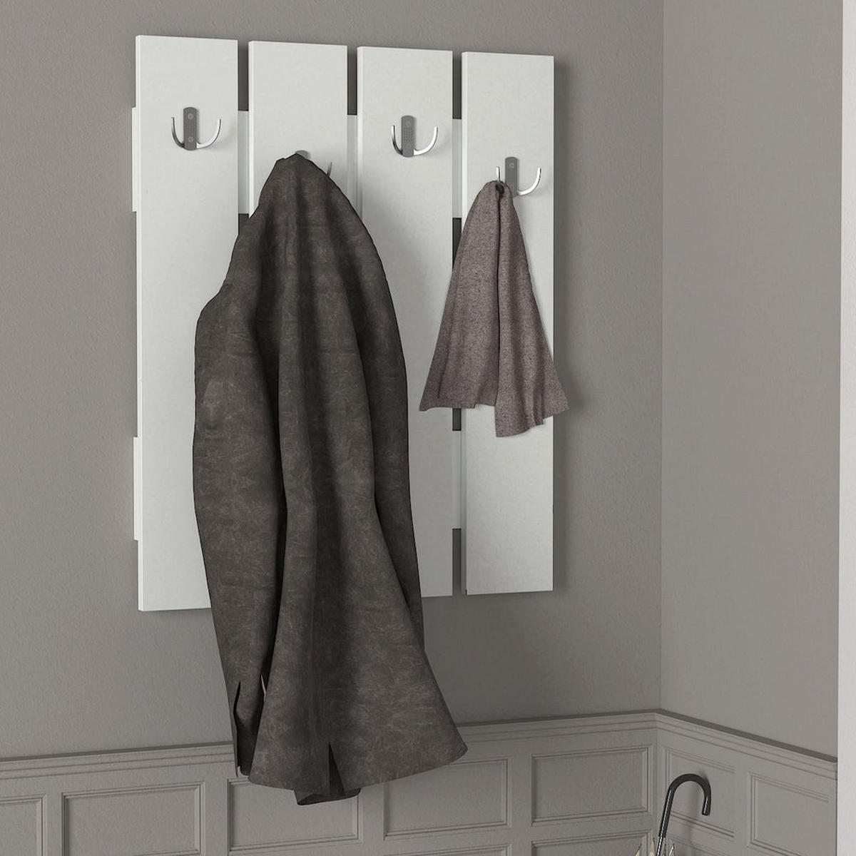 GARDEROBE Anita Weiß - Weiß, Holzwerkstoff (64.7/80/3.6cm) - moebel17