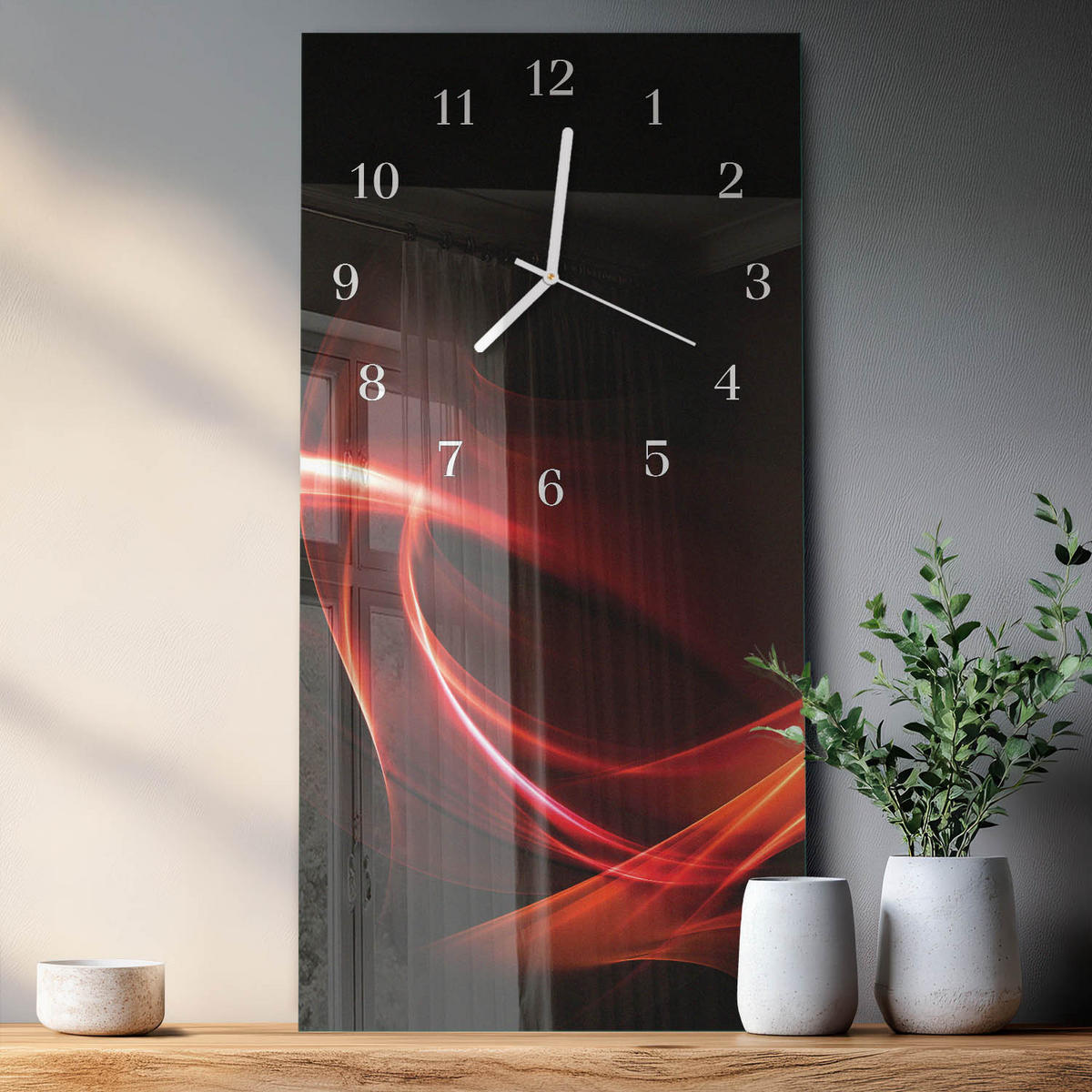 WANDUHR 30x60 cm - Eiffelturm Paris - Multicolor, Glas (30/60/0.4cm) - TULUP
