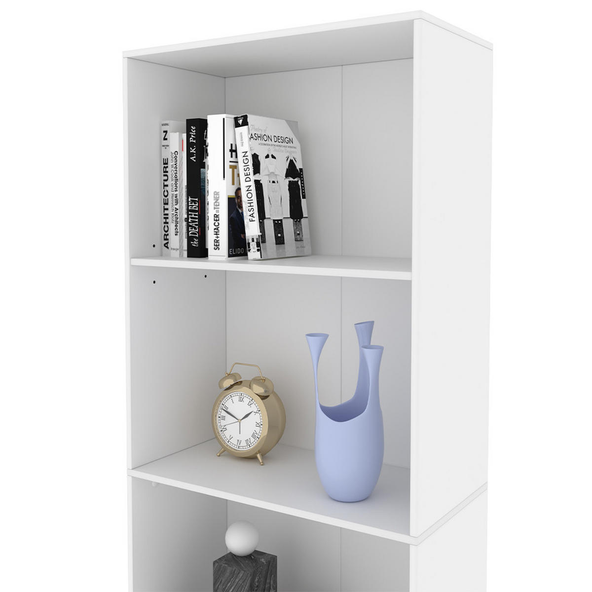 BÜCHERREGAL Bob Weiß 60 x 190 cm mit 5 Fächern - Weiß, Holzwerkstoff (60/190/30.4cm) - Vicco