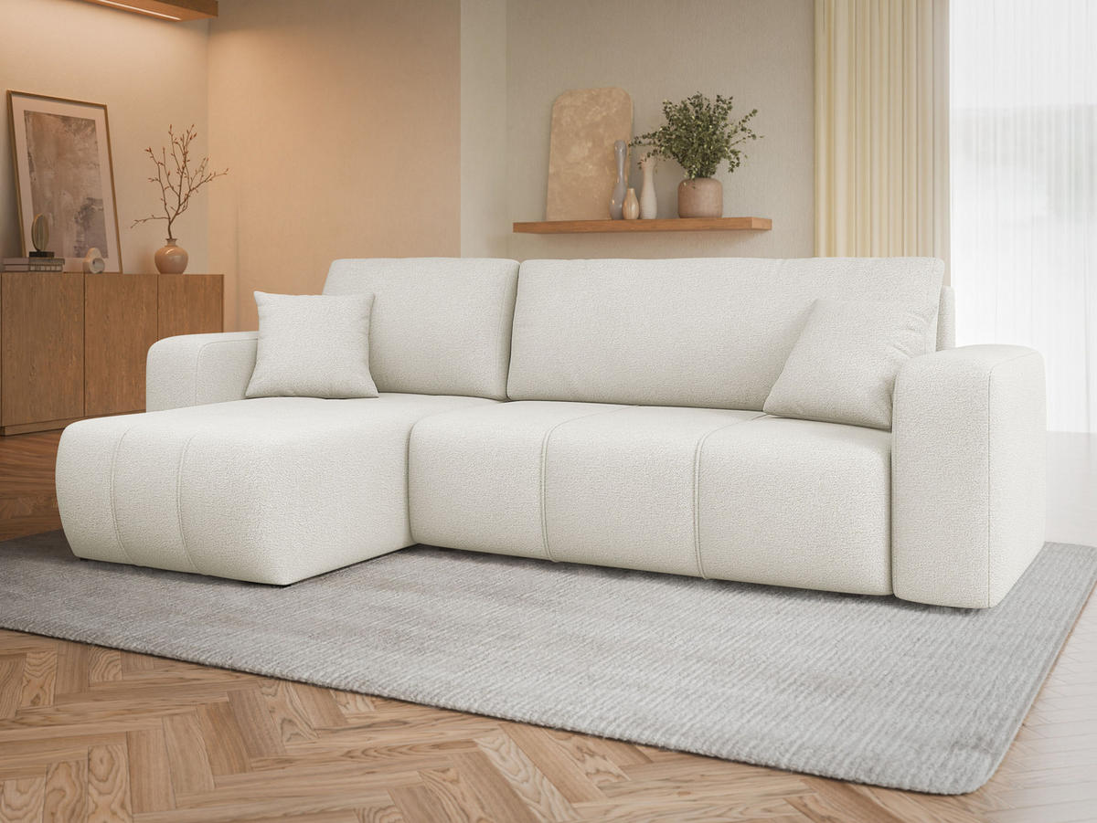 ECKSOFA Furyn - Schwarz/Naturfarben, Holz/Kunststoff (244/145cm) - MIRJAN24