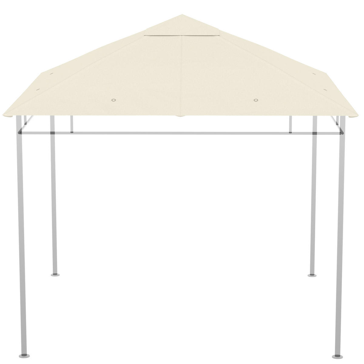 ERSATZDACH, 3x3 m für Gartenpavillon, cremefarben, Polyester 180 g/m² - Multicolor, Textil (298/298cm) - FORIOUS