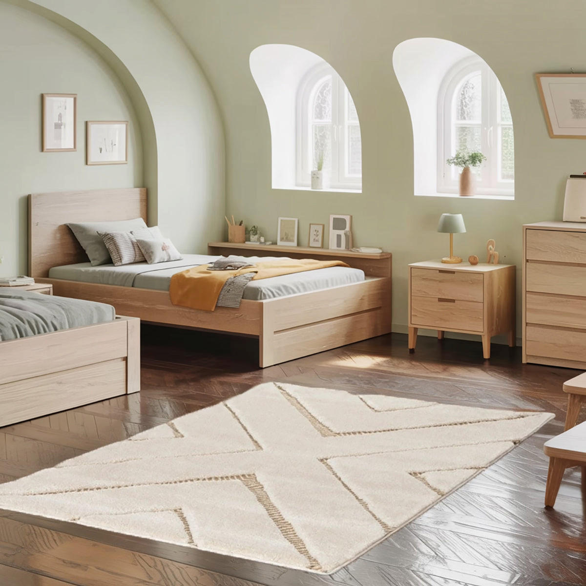TEPPICH Design Relief-Effekt beige - Beige, Textil (200/290cm) - AFK Living