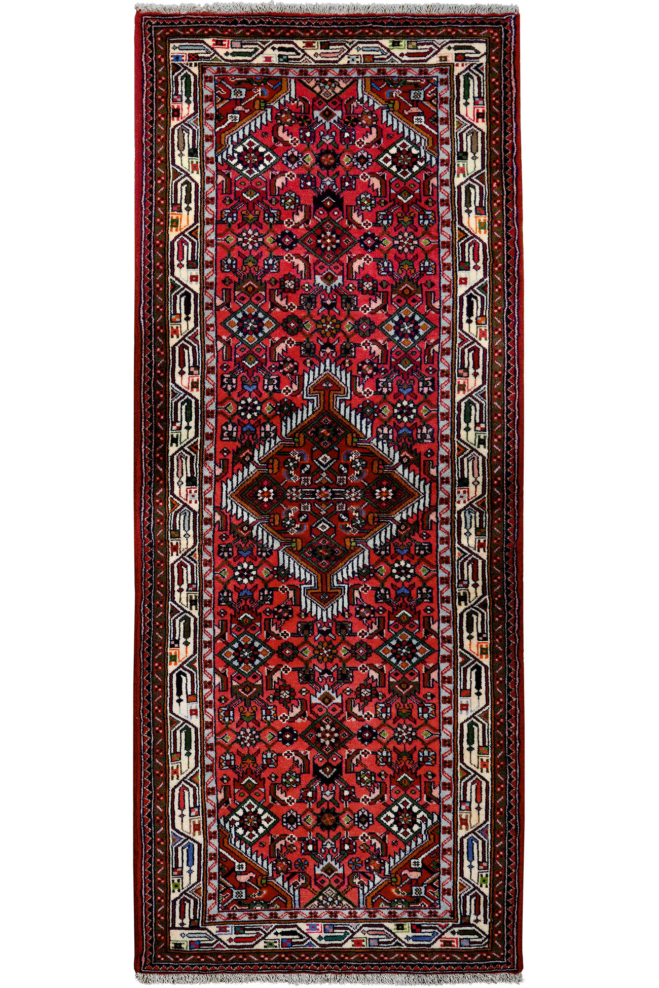 TEPPICH Assadabad Rot 207/83 cm Schurwolle - Rot, Textil (83/207cm) - Looma