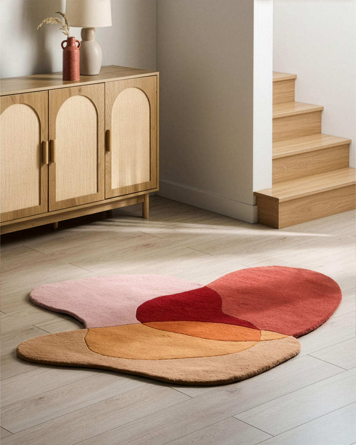 KOBEREC Červený 140 cm Vlna Sinjuwi - červená, textil (140/140cm) - Beliani