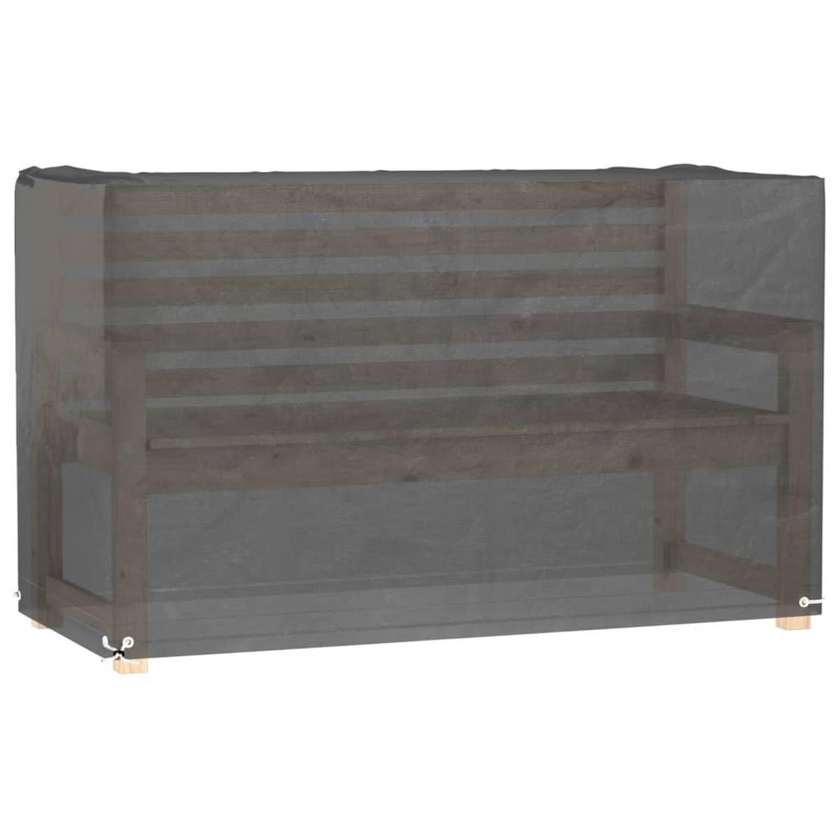 GARTENMÖBEL-ABDECKUNG 8 Ösen 125/55/75 Cm Rechteckig - Schwarz, Kunststoff (125/55/75cm) - vidaXL