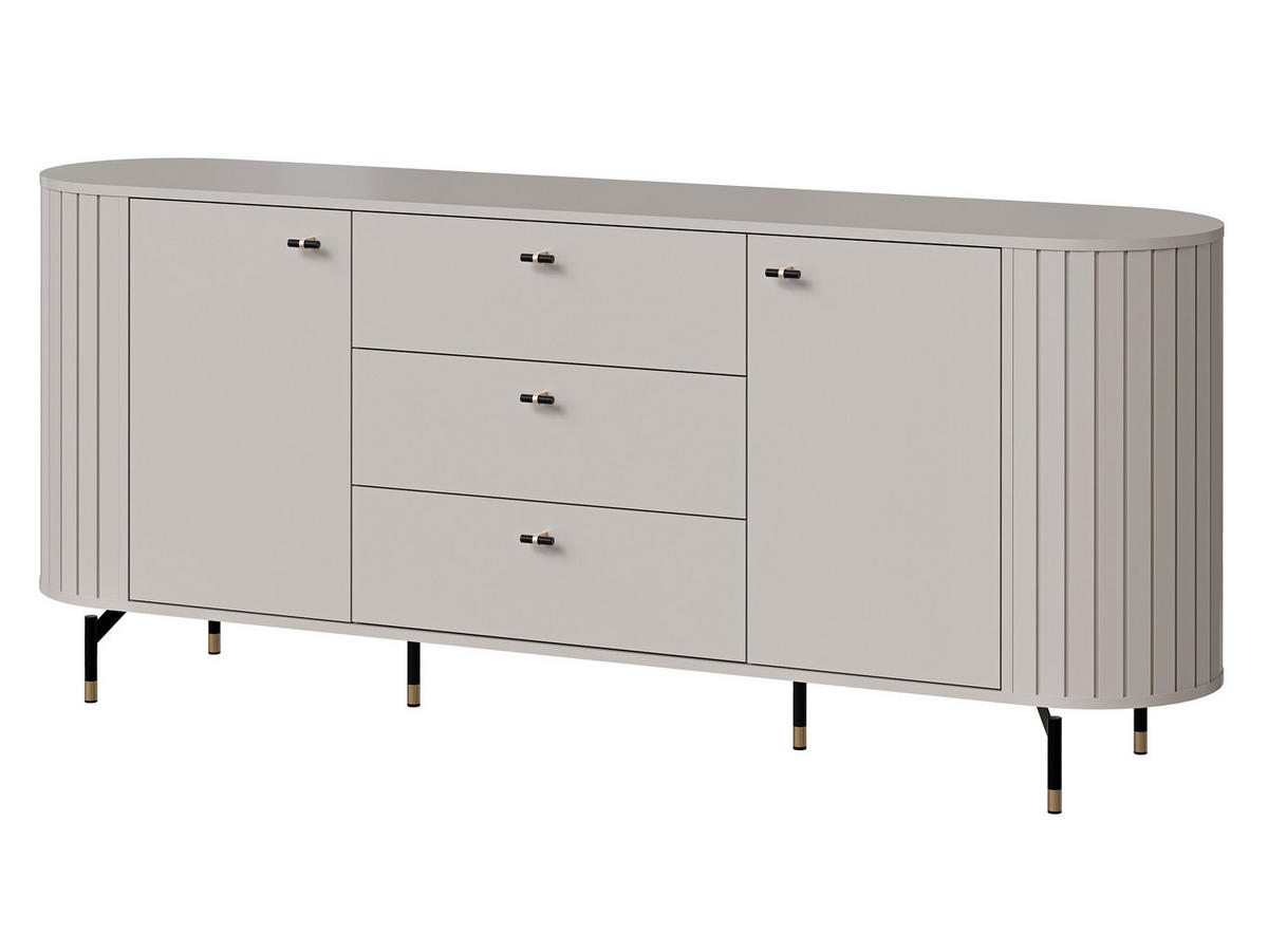 SIDEBOARD Zante 190 2D3S 04 - Kaschmir/Goldfarben, Holzwerkstoff/Metall (191/81/40cm) - MIRJAN24