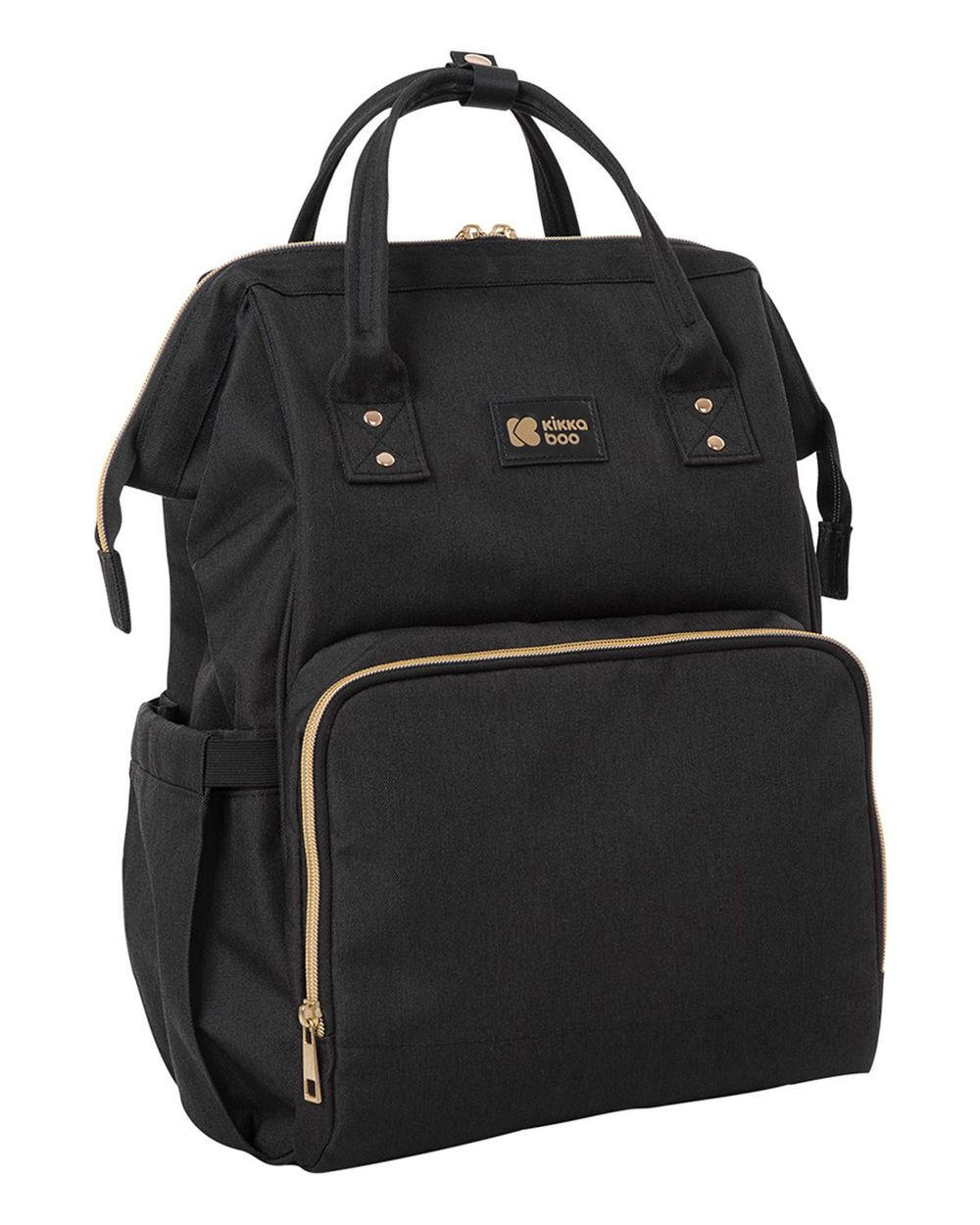 WICKELTASCHE Siena schwarz Wickelunterlage, Thermo-Flaschenfächer, wasserabweisende Tasche - Schwarz, Textil (21/42/27cm) - Kikka boo