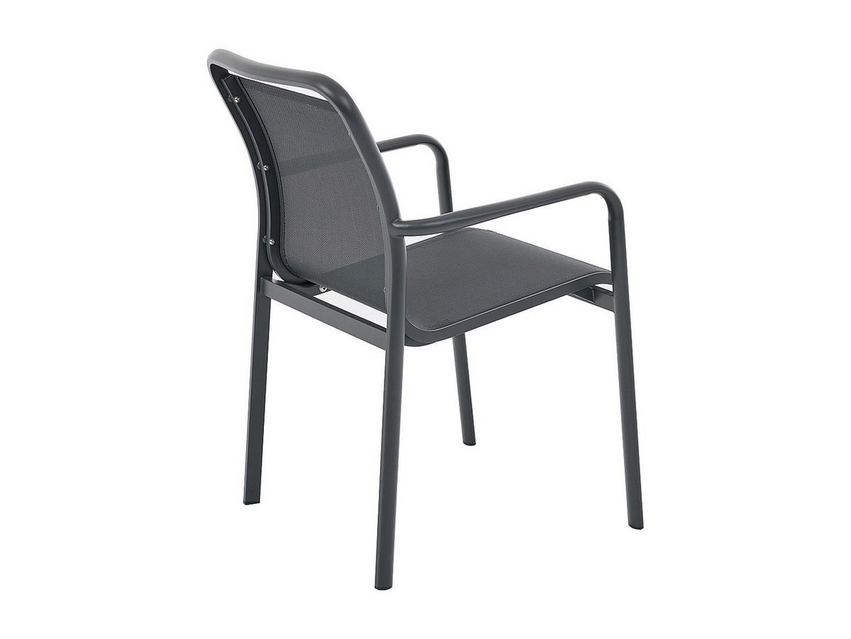 GARTENSTUHL 2er-Set - 57 cm x 60 cm - Metall - Anthrazitgrau - VELYRA - Anthrazit, Metall (57/85/60cm) - Vente-Unique