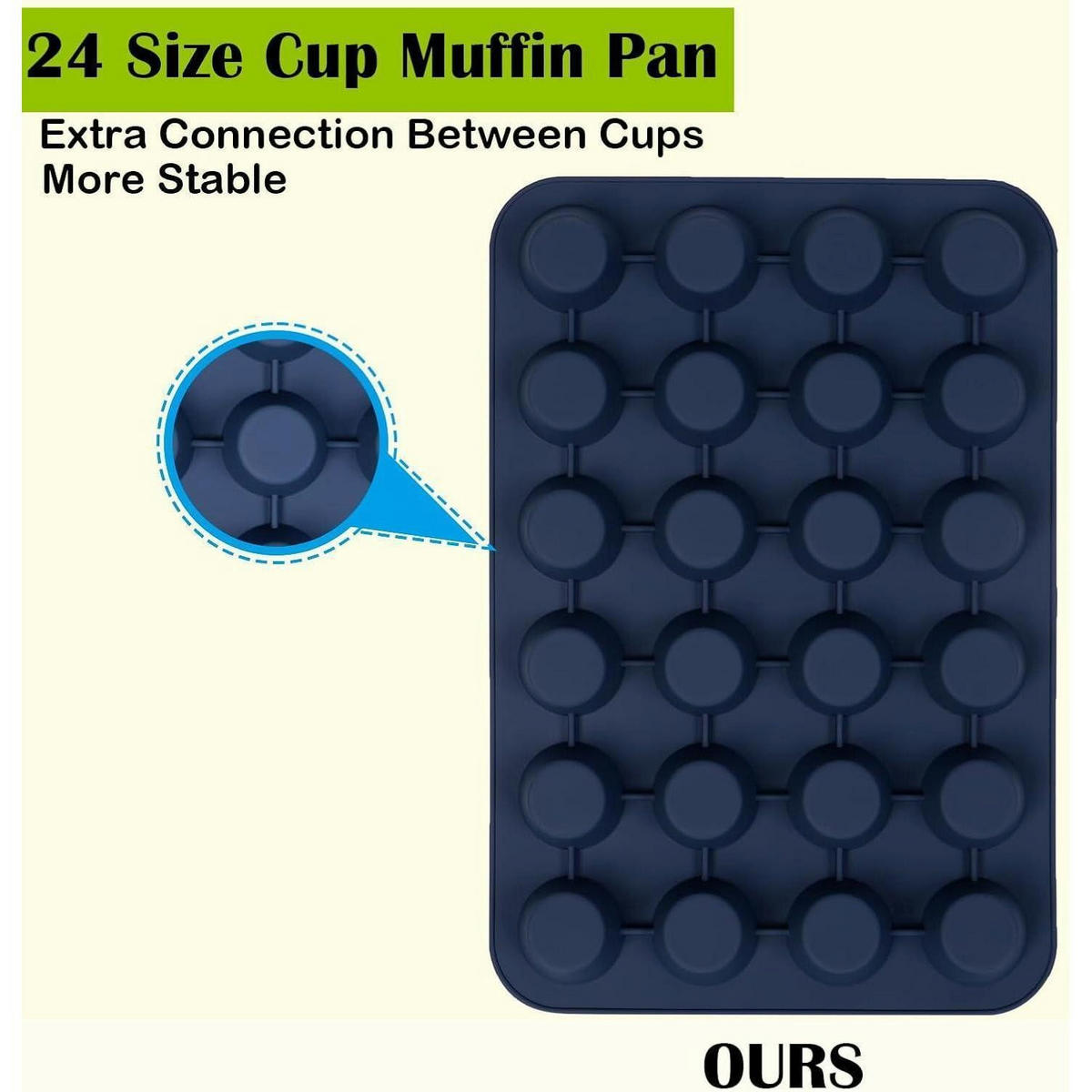 MUFFINBLECH 2 Stück Silikon Grau 34 x 23 x 2,5 cm - Schwarz, Kunststoff (34/2.5/23cm)
