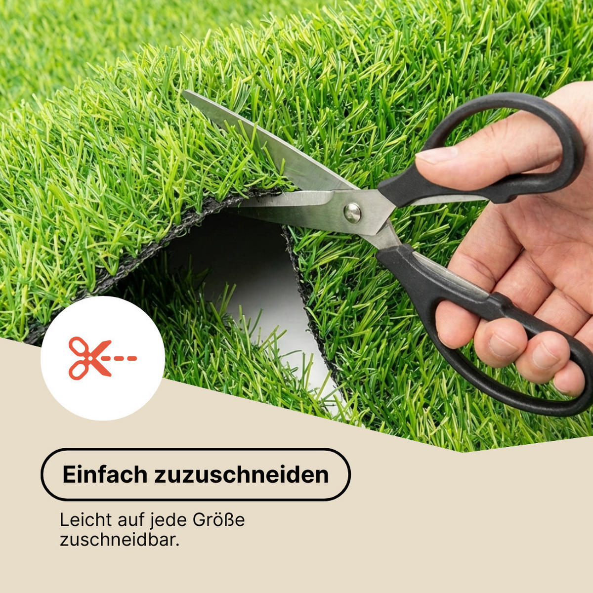 KUNSTRASEN Natural 20 mm – UV-beständig & wetterfest, ideal für Balkon, Terrasse & Garten 200/300 cm - Grün, Textil (200/300cm) - Tapiso