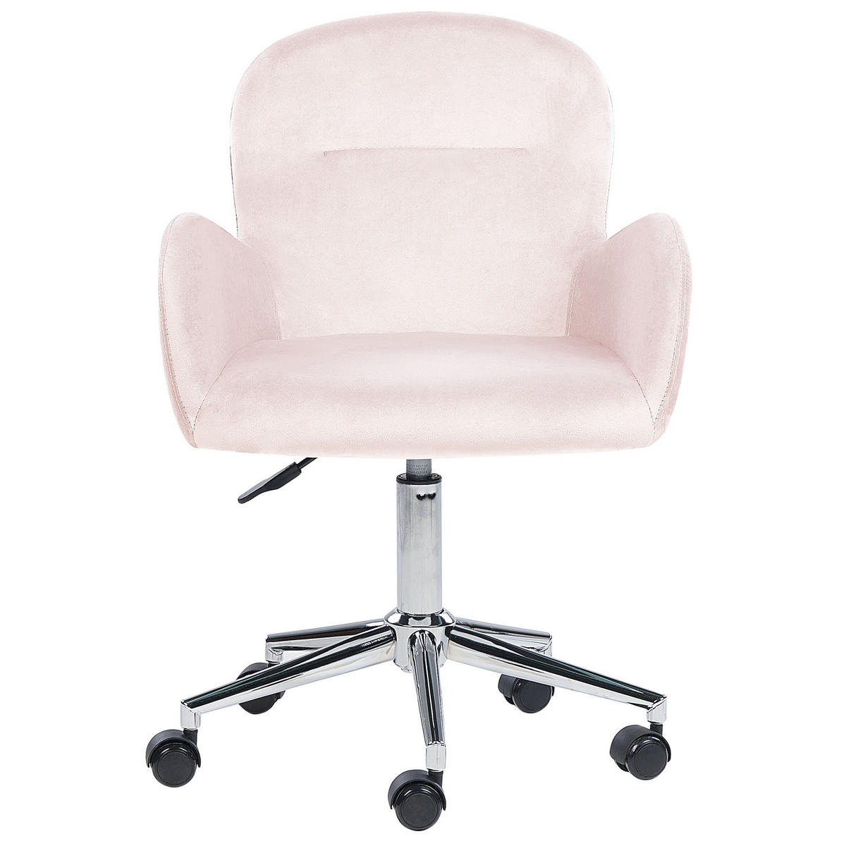 BÜROSTUHL Samtstoff Rosa Priddy - Pink, Textil/Metall (60/79/60cm) - Beliani