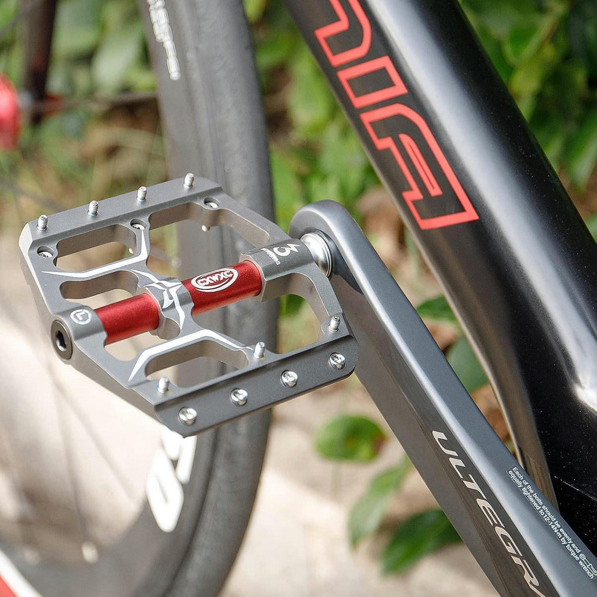 RENNRAD-/MOUNTAINBIKE-PEDALE Aluminiumlegierung 3 Lager Titanfarbe - Grau, Metall (10.5/1.5/10.5cm)