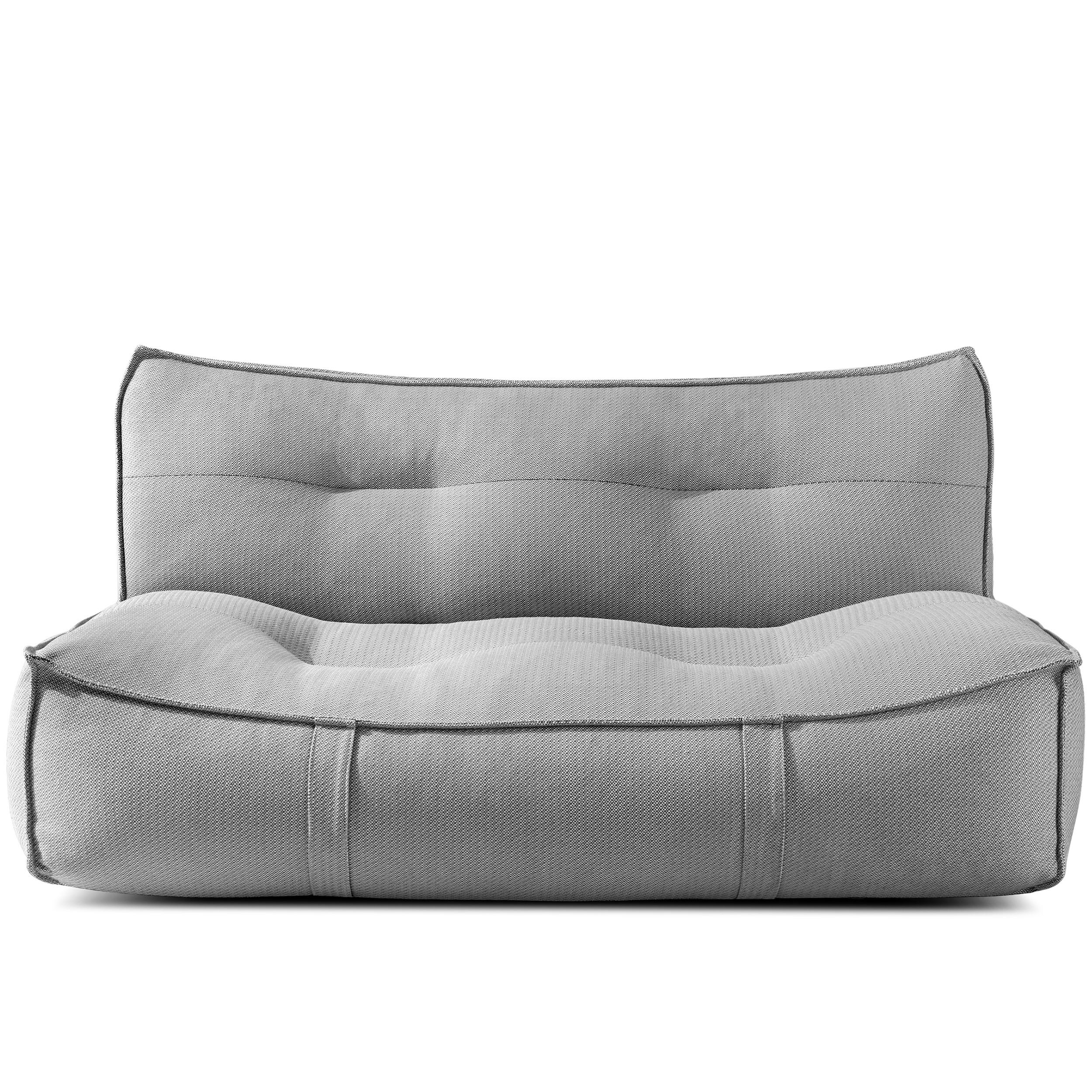 GARTENSOFA LOVIA Lounge, Schwarz/Weiß - Schwarz, Textil (177/82/106cm) - KONSIMO®