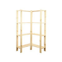 ECKREGAL WOODLAND 166,4x85x30cm Fachlast 120kg 4 Fachboden Kiefernholz Natur - Naturfarben, Holz (85/166.4/30cm) - PROREGAL