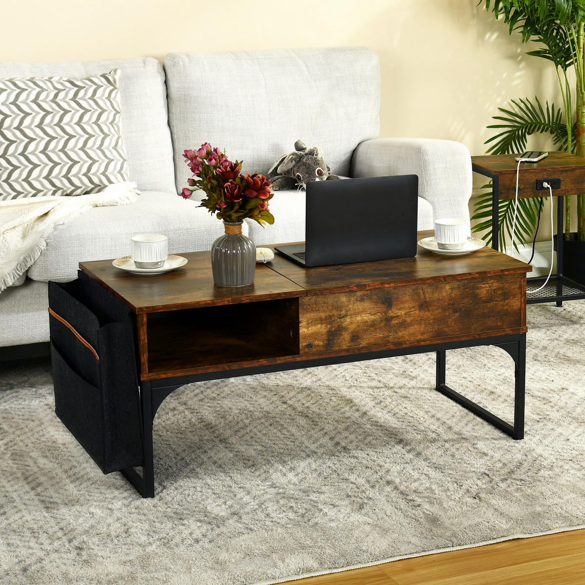 COUCHTISCH MDF in Braun - Braun, Holzwerkstoff (100/48/50cm) - Meubles Cosy