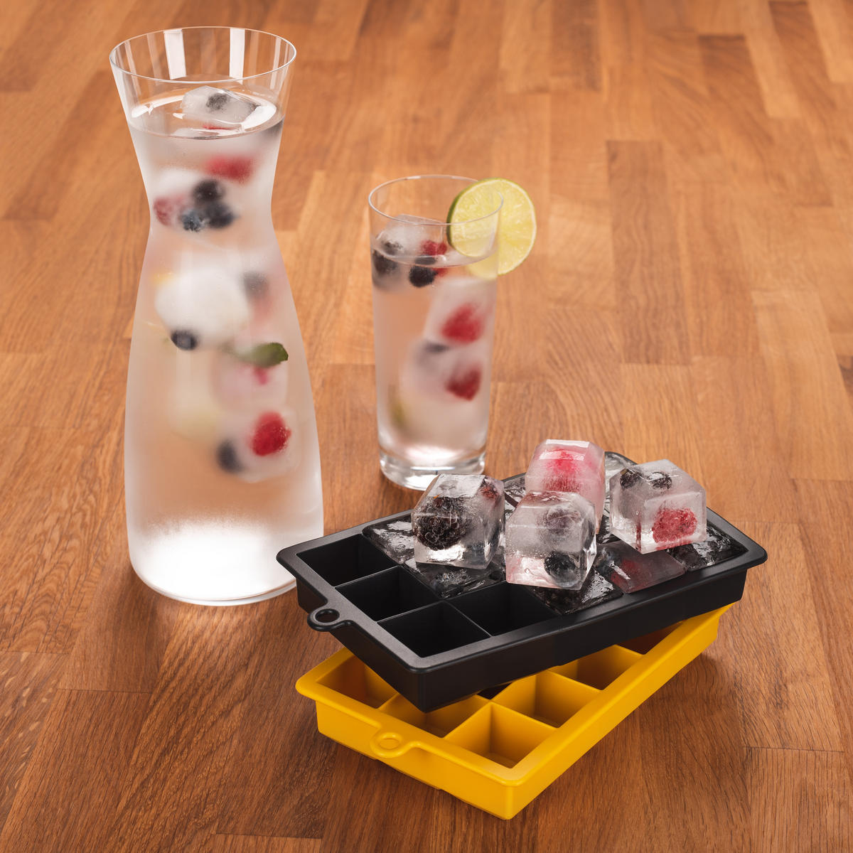 EISWÜRFELFORM Silikon, BPA-Frei, 2x15, Currygelb - Currygelb, Kunststoff (18.6/3.3/11.7cm) - Blumtal