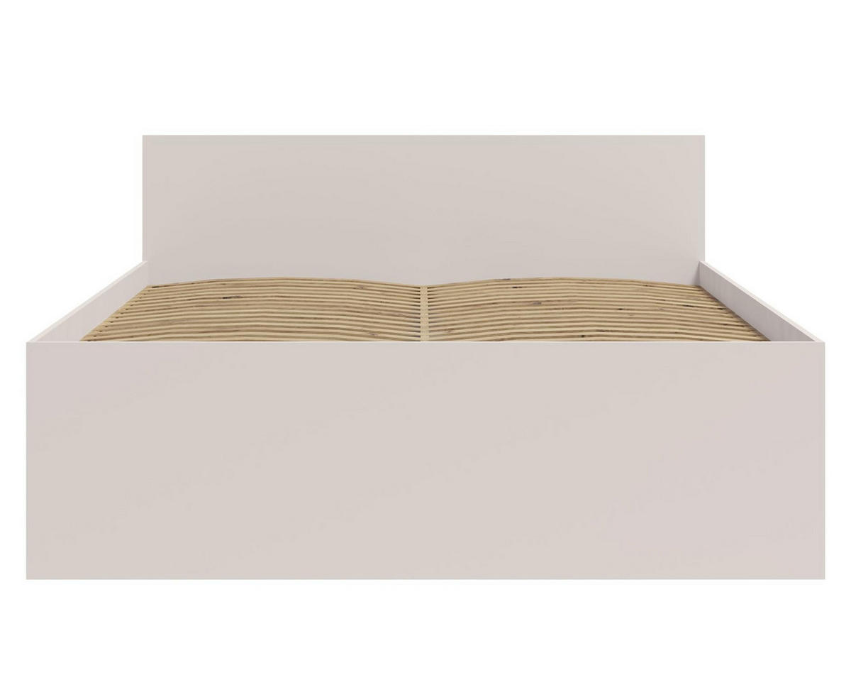 BETT Maxivo Kaschmir, mit hohem Kopfteil und Holzrahmen - Kaschmir, Holzwerkstoff (160/200cm) - Bettso