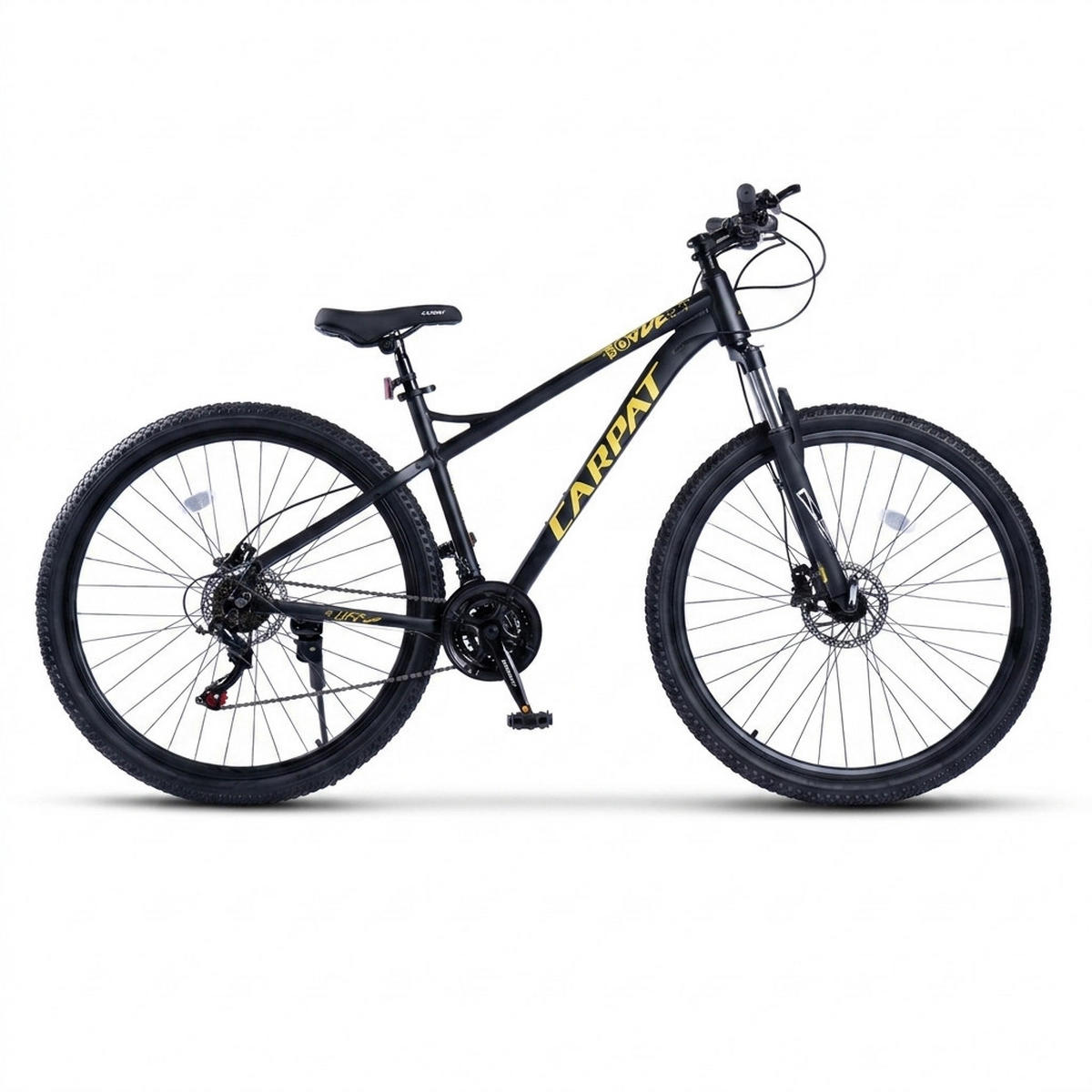 MOUNTAINBIKE 29 Zoll Schwarz – 21-Gang Schaltung - Hydraulische Scheibenbremsen — Hardtail-Rahmen aus Aluminiumlegierung - Schwarz, Metall (20cm) - Oxeza