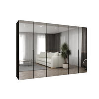 DREHTÜRENSCHRANK 202/300/52 6-türig - Schwarz, Holz (300/202/52cm) - Abiks Möbel