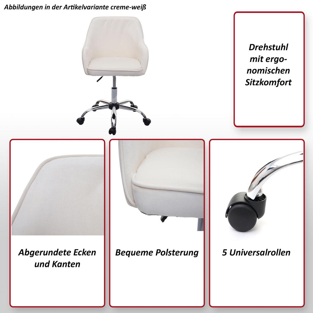 BÜROSTUHL Grau - Grau, Textil (54/87/56cm) - MCW