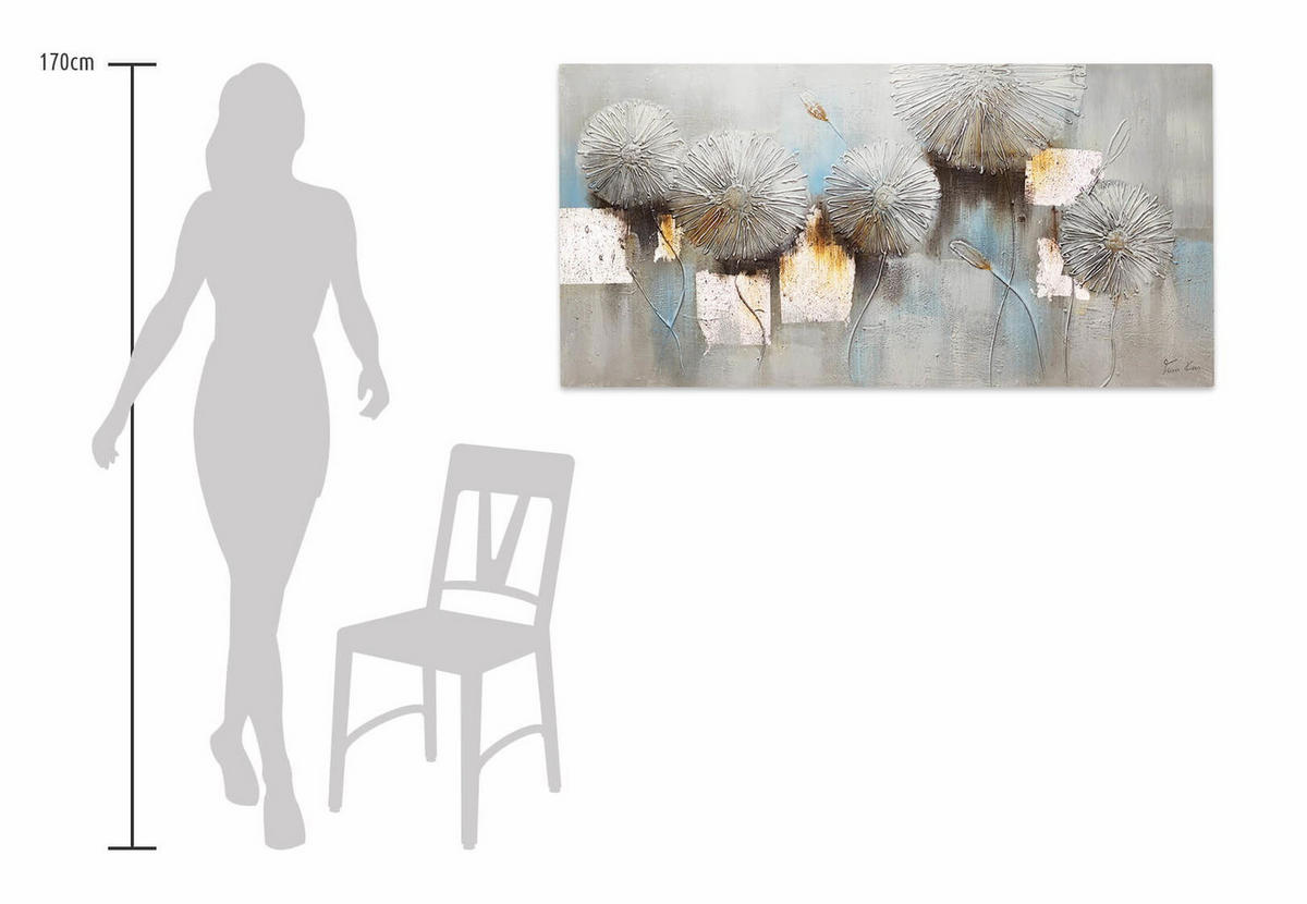 ÖLGEMÄLDE 120/60 cm - Weiß, Holz/Textil (1.86/60cm) - KUNSTLOFT