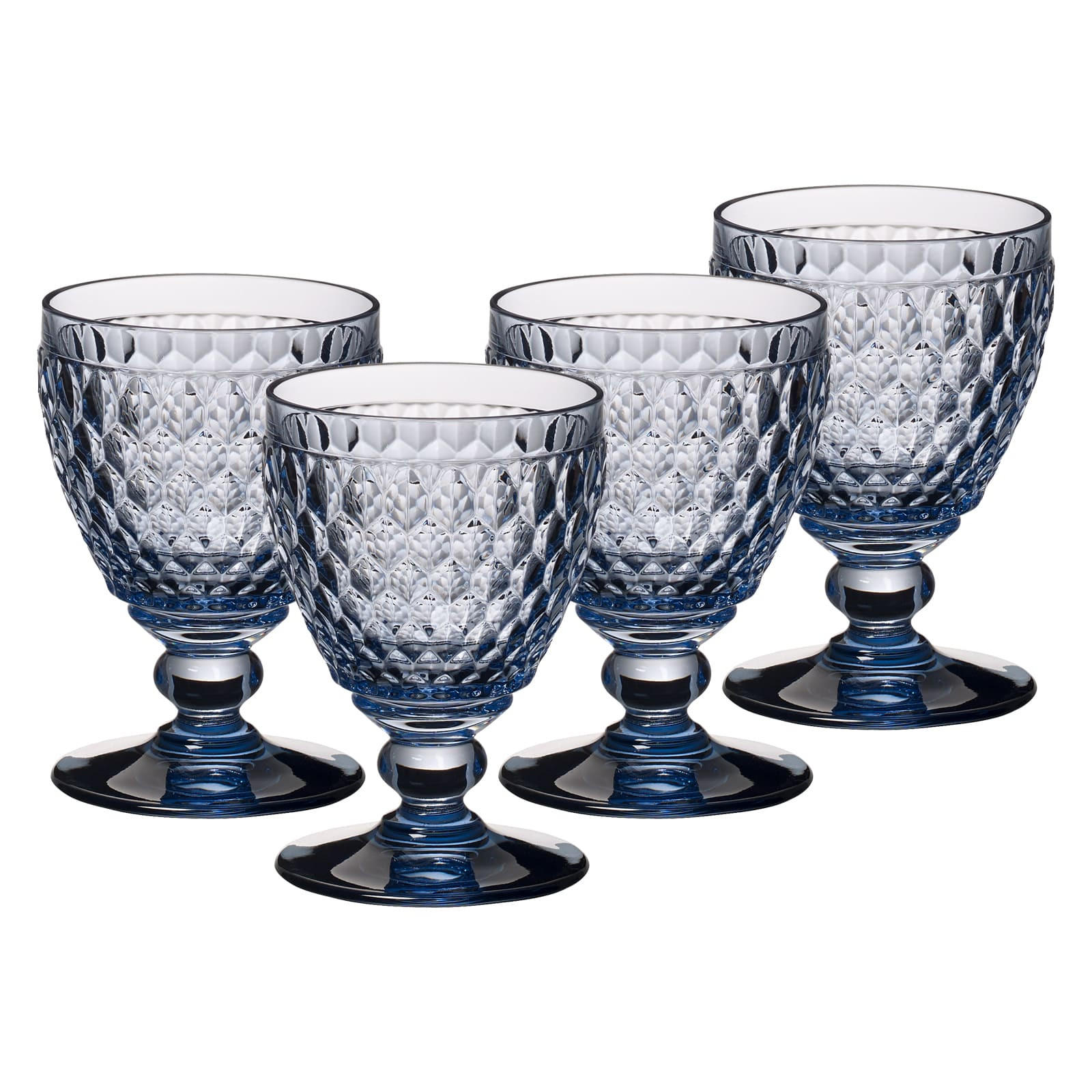 WEISSWEINGLÄSER Boston Coloured Blau 230 ml 4er Set - Blau, Glas (0.23L) - Villeroy & Boch