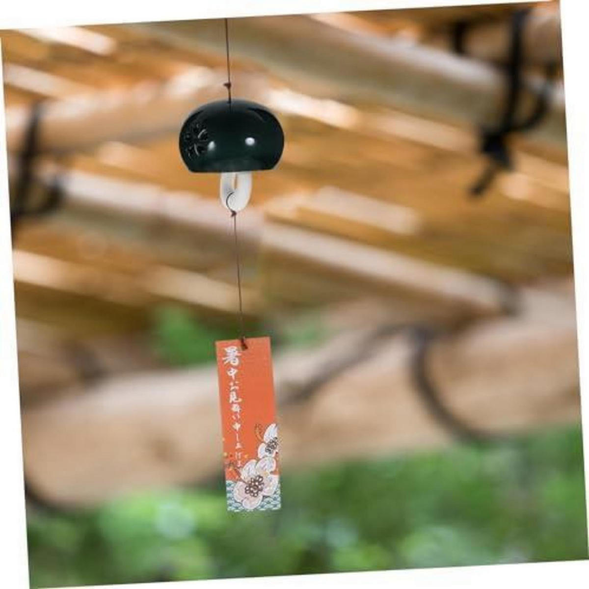WINDSPIEL Keramik Japanischer Stil 44 cm - Olivgrün, Keramik (44/44/7cm)