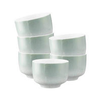 MILCHKAFFEETASSEN OHNE HENKEL Sento Home Aura mint 350 ml 6er Set - Mintgrün, Keramik (0.35L) - Seltmann Weiden