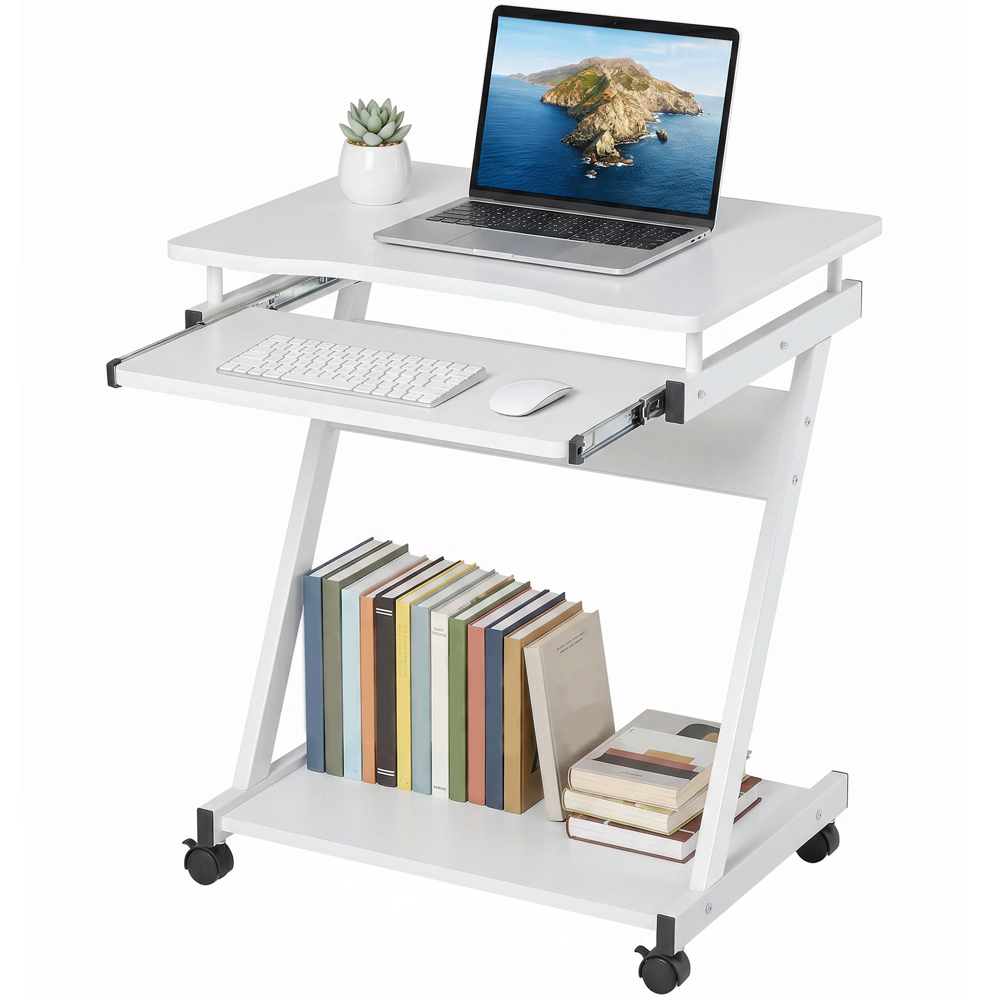 BÜROTISCH Weiß 1 Stück - Weiß, Holzwerkstoff (48/73/60cm) - GiPP