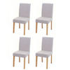 ESSZIMMERSTUHL Beige, Braun 4er-Set - Beige/Braun, Textil (43/90/56cm) - MCW
