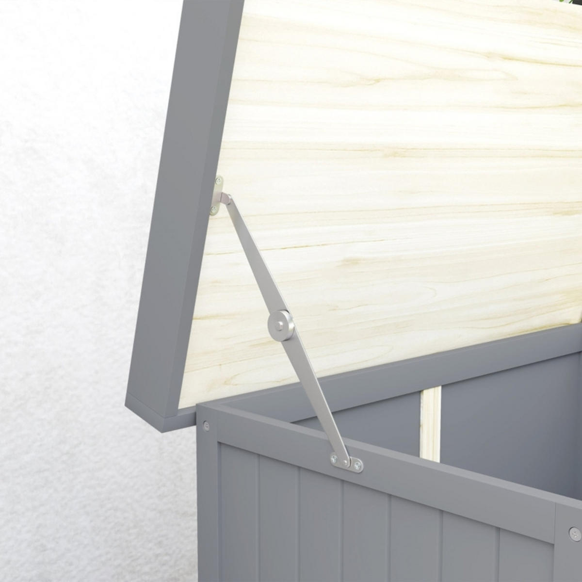 GARTENKOMMODE 74/88/43 cm Grau aus Holz mit Arbeitsfläche - Grau, Holz (43/88/74cm) - OKMYHOME